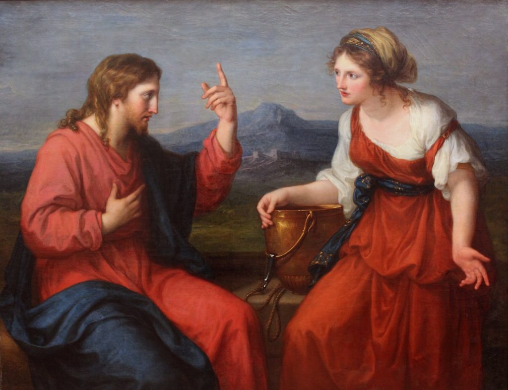 Samaritan Woman and Jesus at the Well