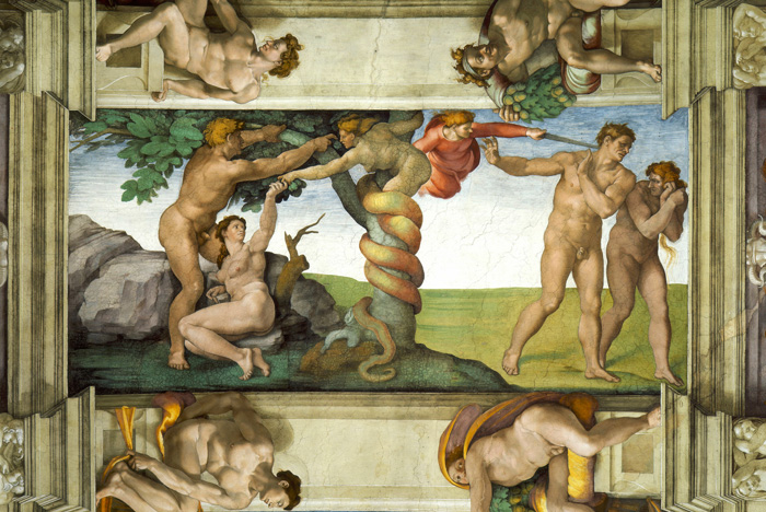 Expulsion from Paradise by Michelangelo