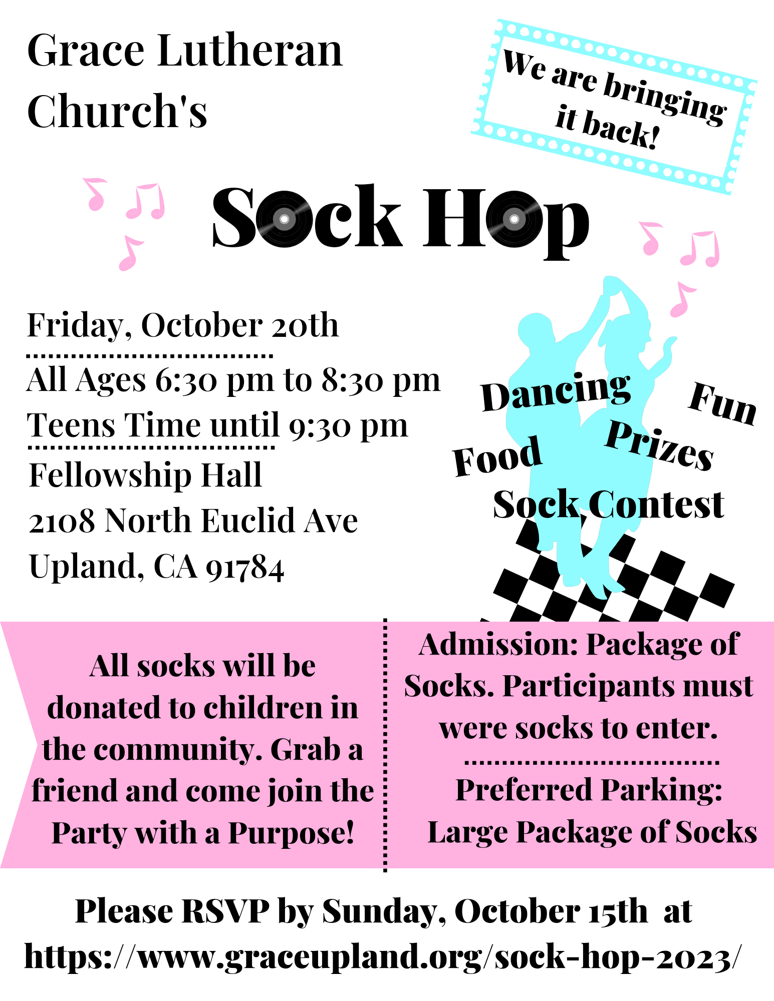 Sock Hop 2023 Grace Lutheran Church & Preschool
